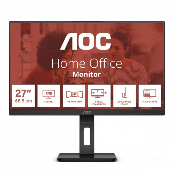 Monitor AOC 24 inch IPS HDMI DP Pivot luidsprekers