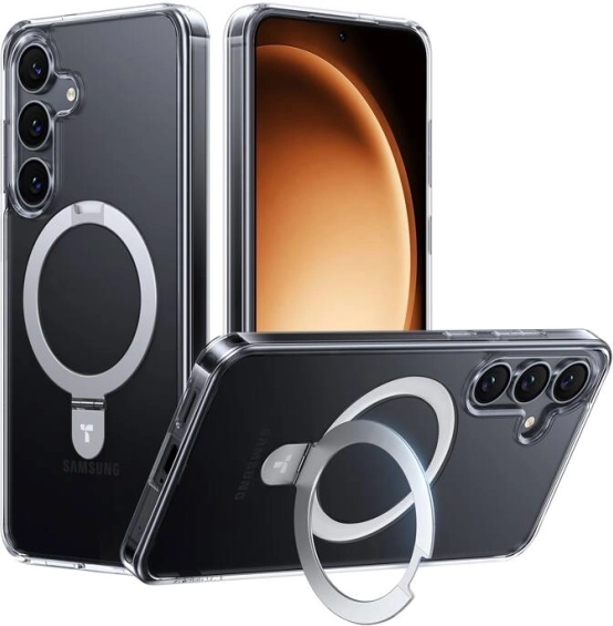 Torras Ostand Series Mobile Case for Samsung S25+ Transparent