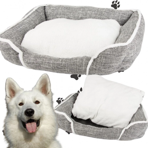 Zachte en comfortabele hondenmand met kussen