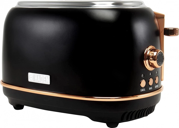 Grille-pain HADEN Heritage noir-cuivré, inox, 2 fentes