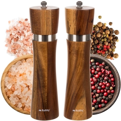 Manual Salt and Pepper Mill Set by Ruhhy