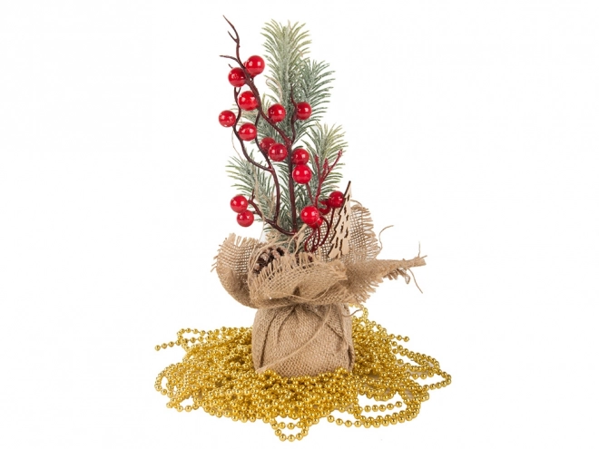 Kerst rieten tafeldecoratie