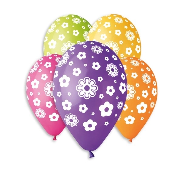 Opblaasballonnen bloemen - 5 stuks