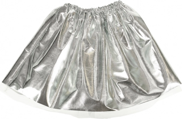 Bright silver skirt
