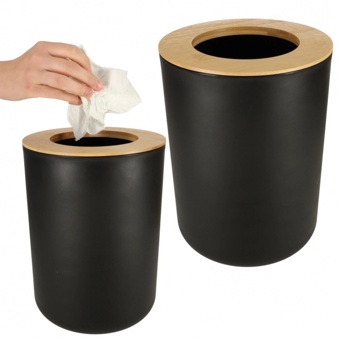 Ensemble élégant d'accessoires de salle de bain 6 pcs noir