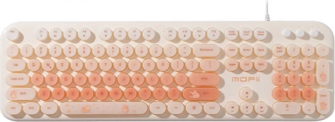 Mofii Love Me bedrade toetsenbord met achtergrondverlichting, beige