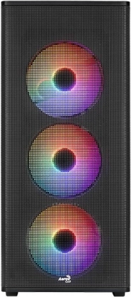 Designer Mid-Tower-PC-Gehäuse RGB, schwarz