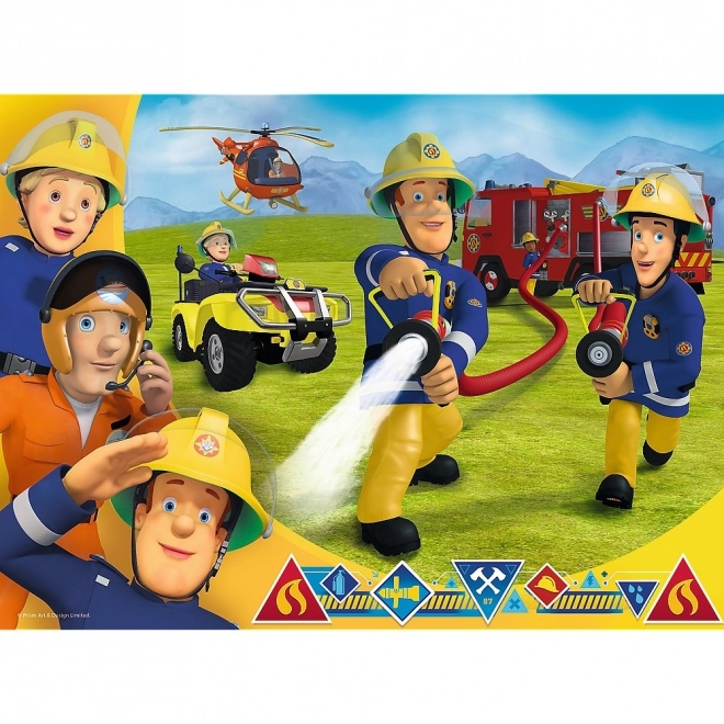 Puzzel 30 stukjes - Brandweerman Sam, Klaar om te helpen