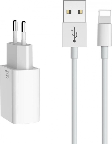 Dual USB-lader met lightningkabel 1 m MCDODO (EU) – wit