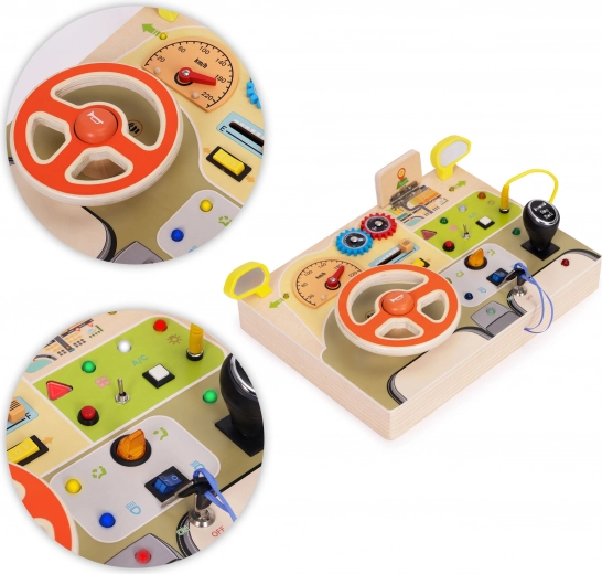 LED lights, buttons, and switches for cause-and-effect learning