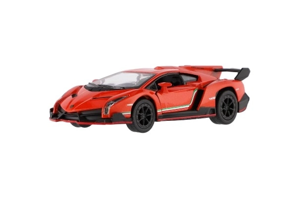 Auto Kinsmart Lamborghini Veneno metaal/kunsstof 13cm op terugtrekmechanisme