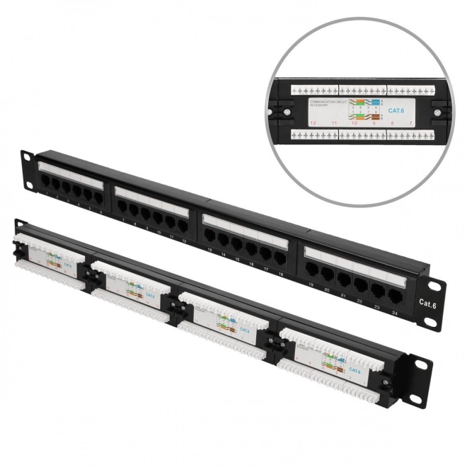 Patchpaneel 24 poorten Cat6 UTP V2