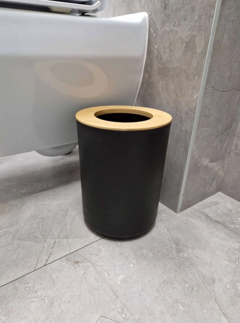 Ensemble élégant d'accessoires de salle de bain 6 pcs noir