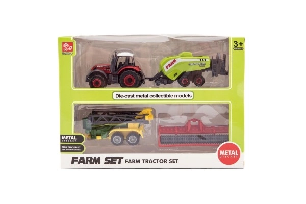 Set van boerderijtractoren en accessoires