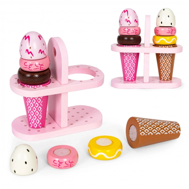 Ensemble de Glaces en Bois pour Enfants - 9 Éléments
