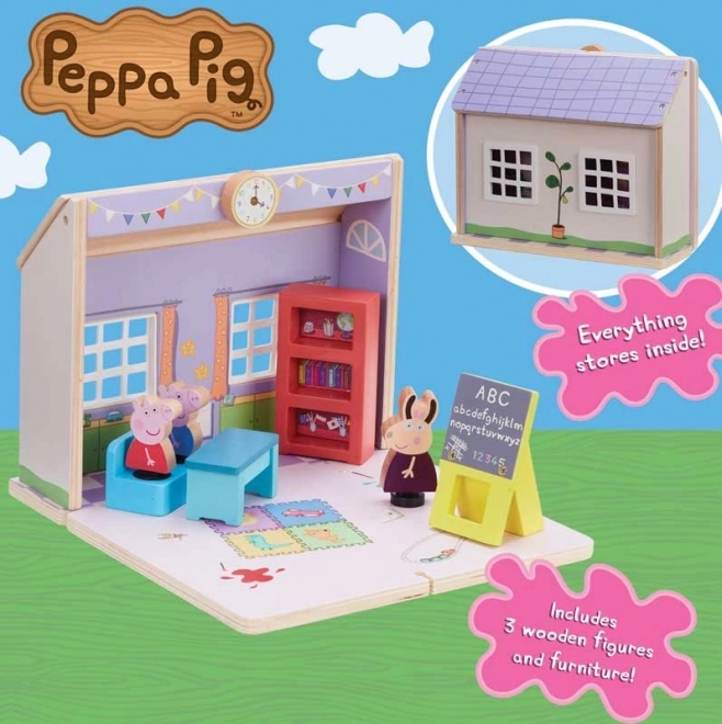 Peppa Big houten school - speelgoed