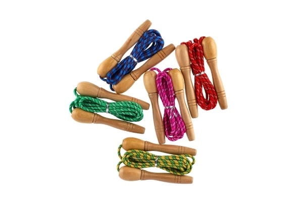 Adjustable Jump Rope with Wooden Handles