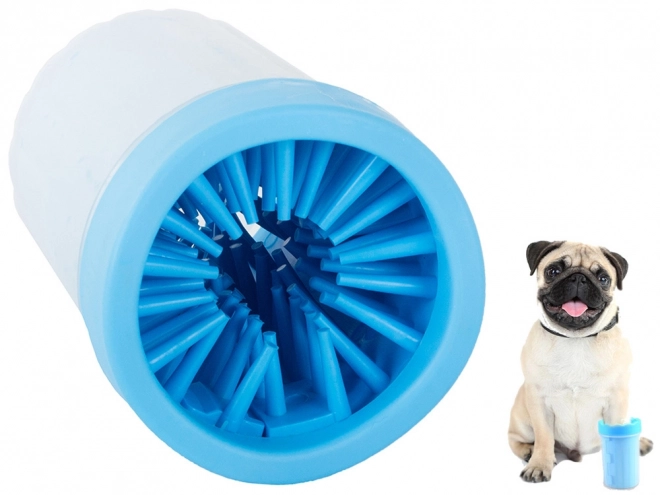 Pfotenreiniger für Hunde und Katzen Silikonbecher zum Reinigen der Pfoten groß xl – Blau
