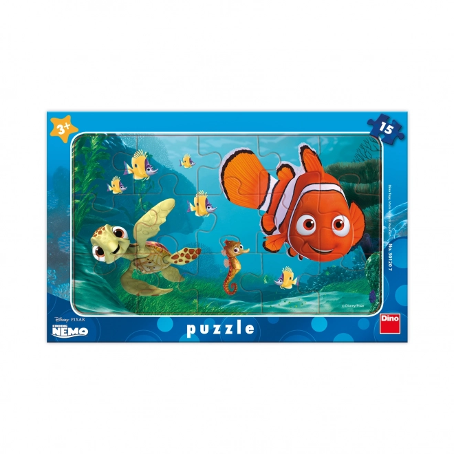 Puzzel Nemo en Schildpad met 15 stukjes