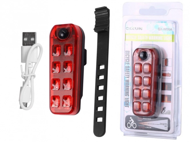Achterste LED-fietslicht met USB-oplading