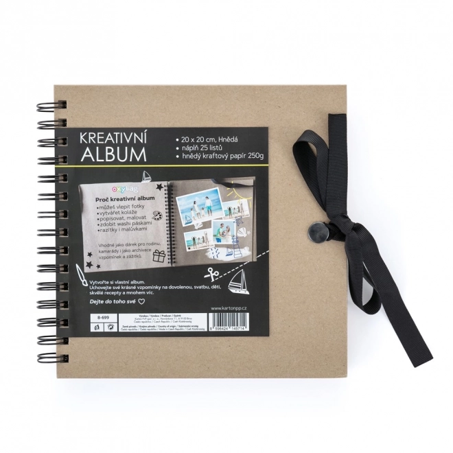 Album créatif brun 20,5 x 20,5 cm