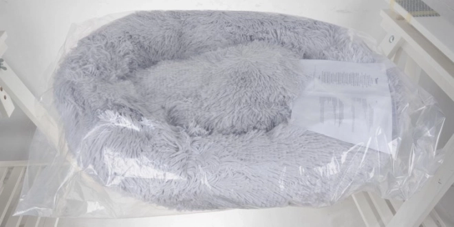 Fluffy Pet Bed Gray