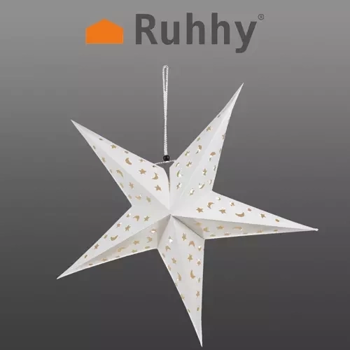Leuchtender Papierstern LED 50 cm
