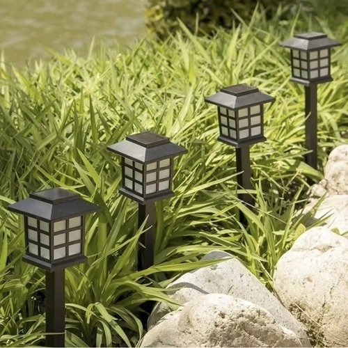 Solar tuinlampen LED – set van 6 huizen