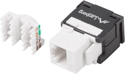 RJ45 Keystone Module UTP Cat. 5e, tool-free, 180° for installation box