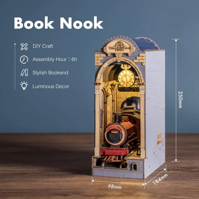 Boekensteun Tijdreizen met LED-verlichting