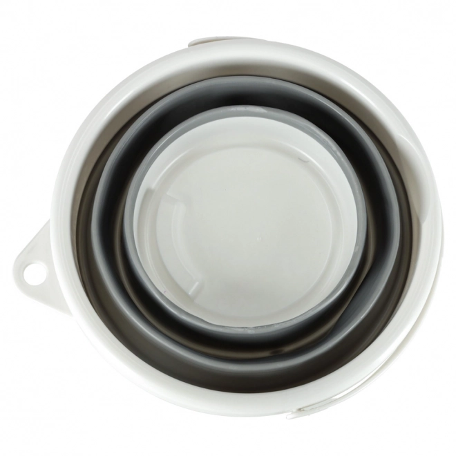 Collapsible Silicone Camping Bucket 10L Gray