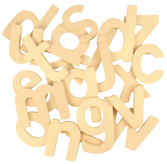 Houten alfabet kleine letters