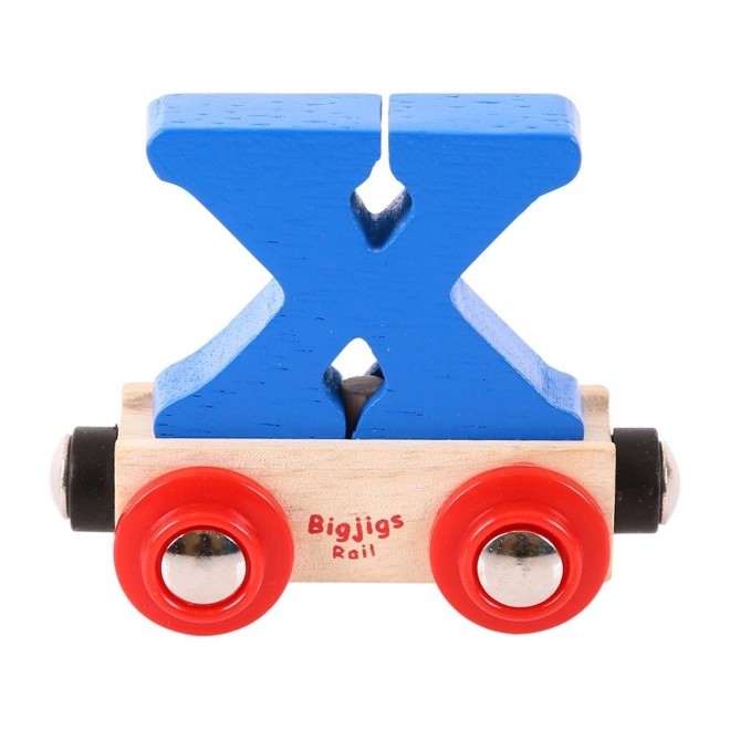 Bigjigs Rail Treintje van houten treinset - Letter X