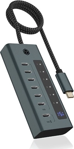 Hub USB‑C 7× USB 3.2 Gen 2 avec écran et alimentation 36 W
