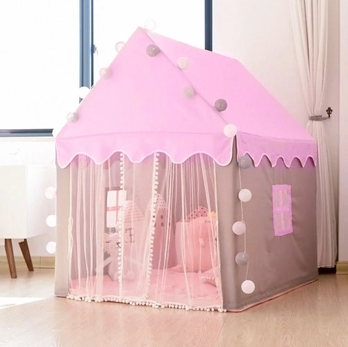 Children's pink tent with led lights