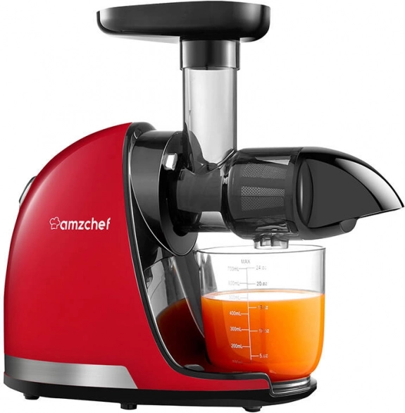 Extracteur de jus AMZCHEF rouge