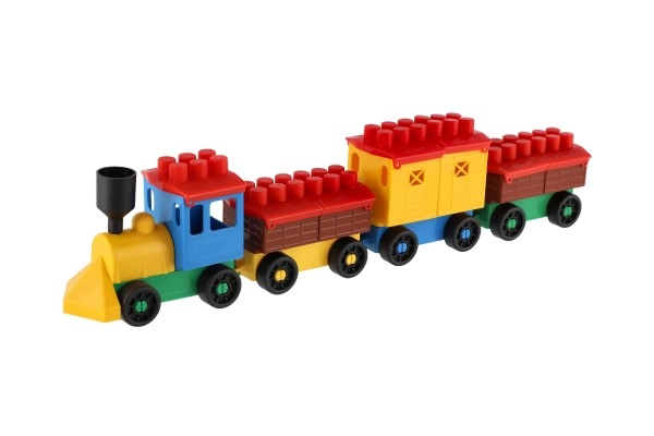 Colorful train with three carriages