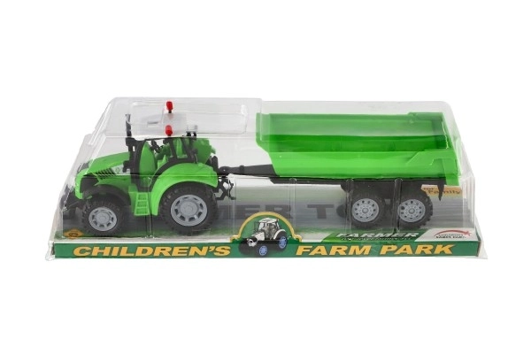 Tractor met aanhanger voor kinderen