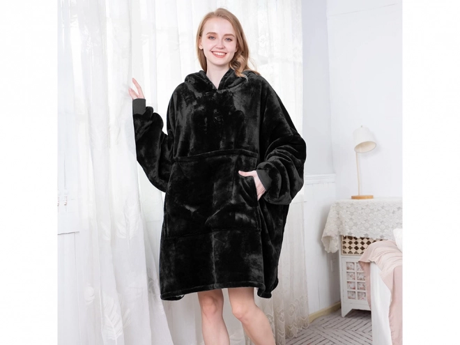 Warme Oversize Decken-Pullover aus dickem Fleece