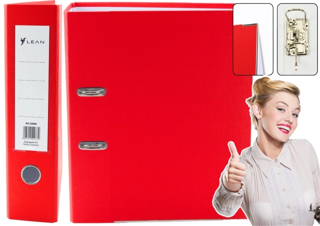 Lever arch file A4, 75 mm spine, red