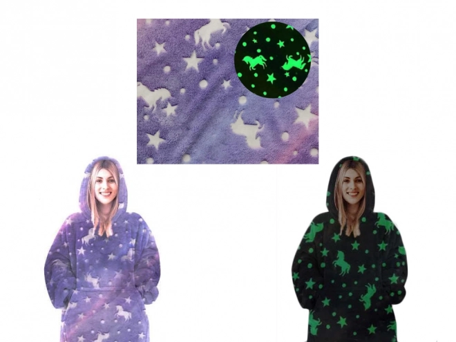 Warme oversized deken hoodie met dik fleece