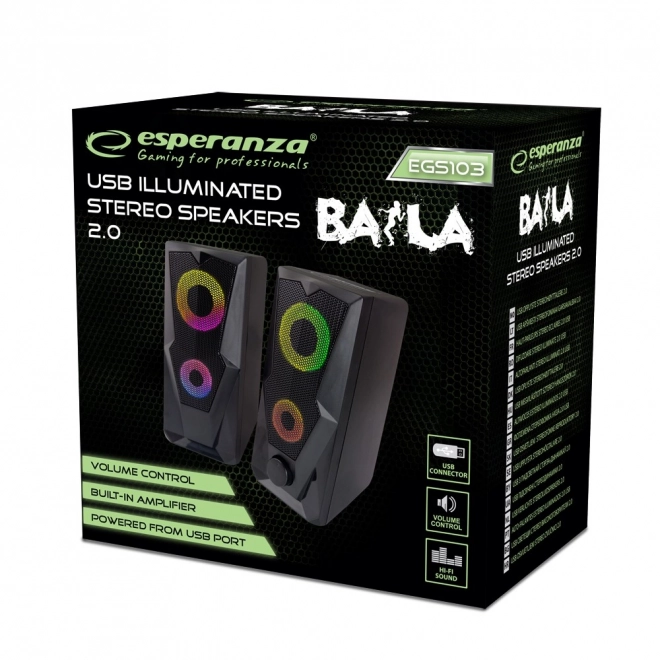 USB Stereolautsprecher Led Rainbow Baila