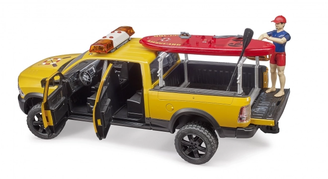 Bruder Dodge RAM kustwacht met reddingswerker en accessoires