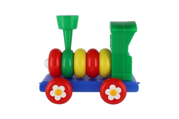 colorful plastic train for children with rings