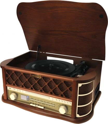 Retro platenspeler met USB, CD/MP3 en cassettespeler