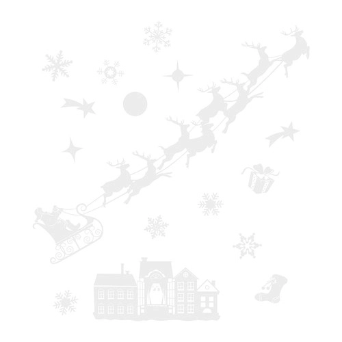 Ruhhy Kerststickers voor op het raam 22305