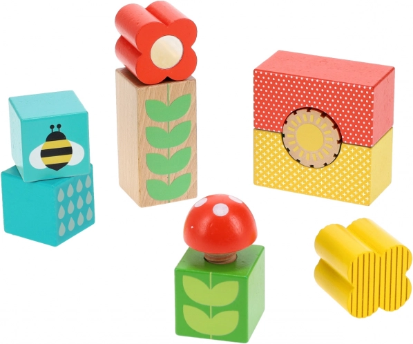 wooden sensory blocks garden PETIT COLLAGE