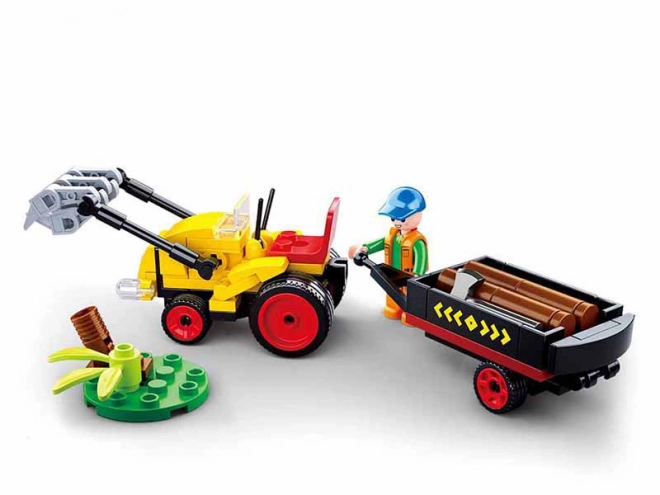 Sluban Town Boerderij Tractor met aanhanger