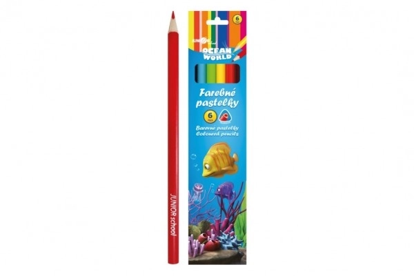 Kleurpotloden Ocean World driehoekig 6 stuks
