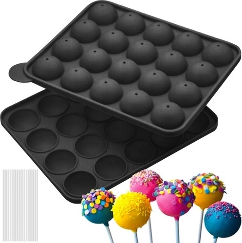 Silicone mold for baking/freezing cookies, cakes, and lollipops
